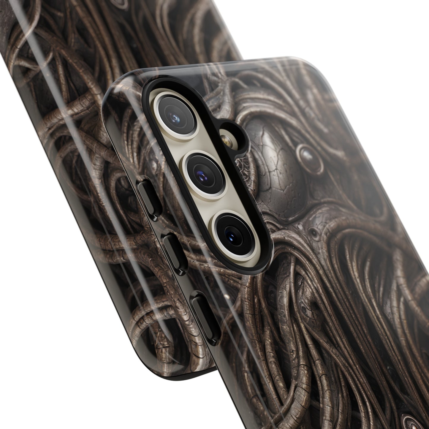 Biomechanical Horror 4 Phone Case – Futuristic Alien Design for iPhone, Samsung Galaxy, and Google Pixel Devices