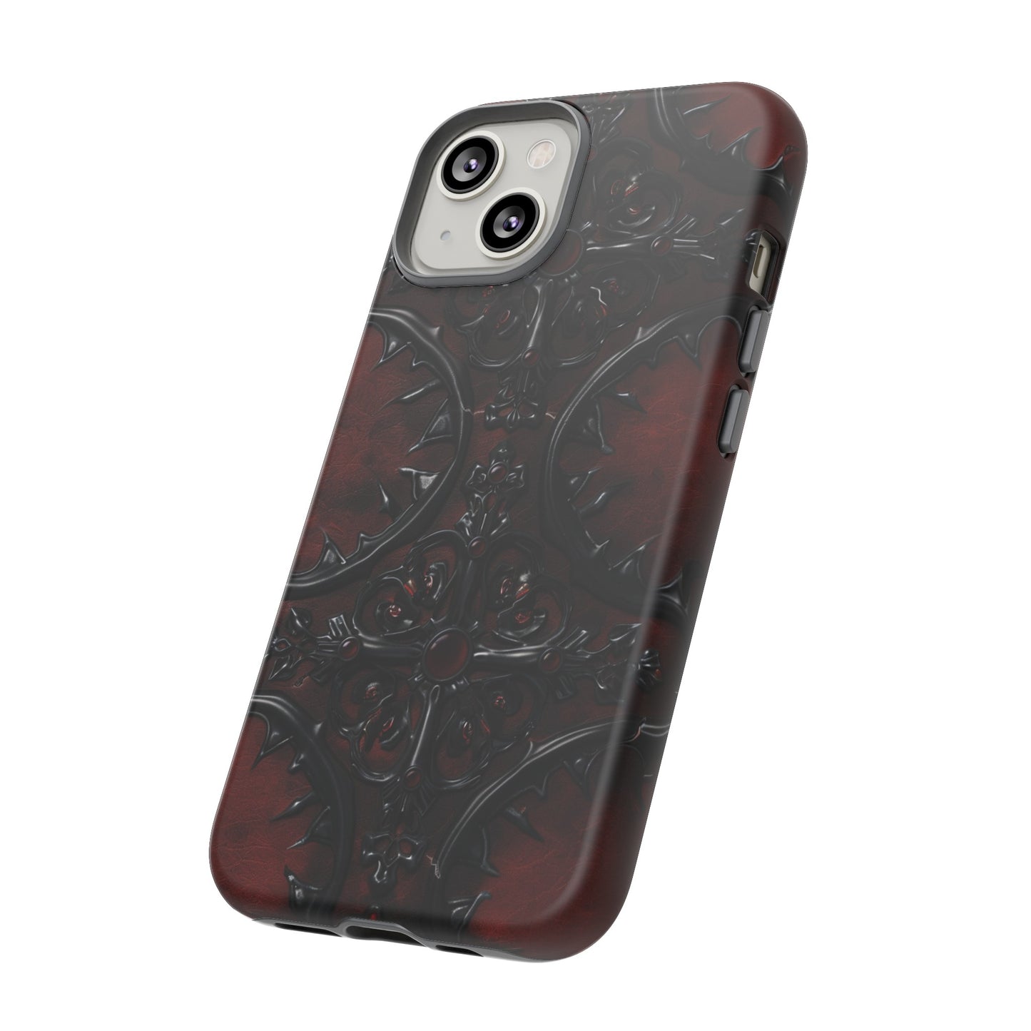 Vampiric Leather Phone Case for iPhone, Samsung Galaxy, and Google Pixel Devices - Gothic Ornate Design