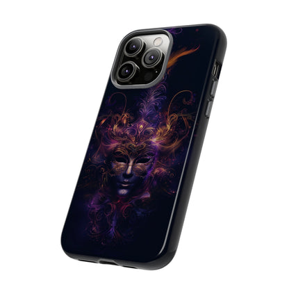 Elegant Masquerade Mask Phone Case for iPhone, Samsung Galaxy, and Google Pixel Devices - Mystical Design