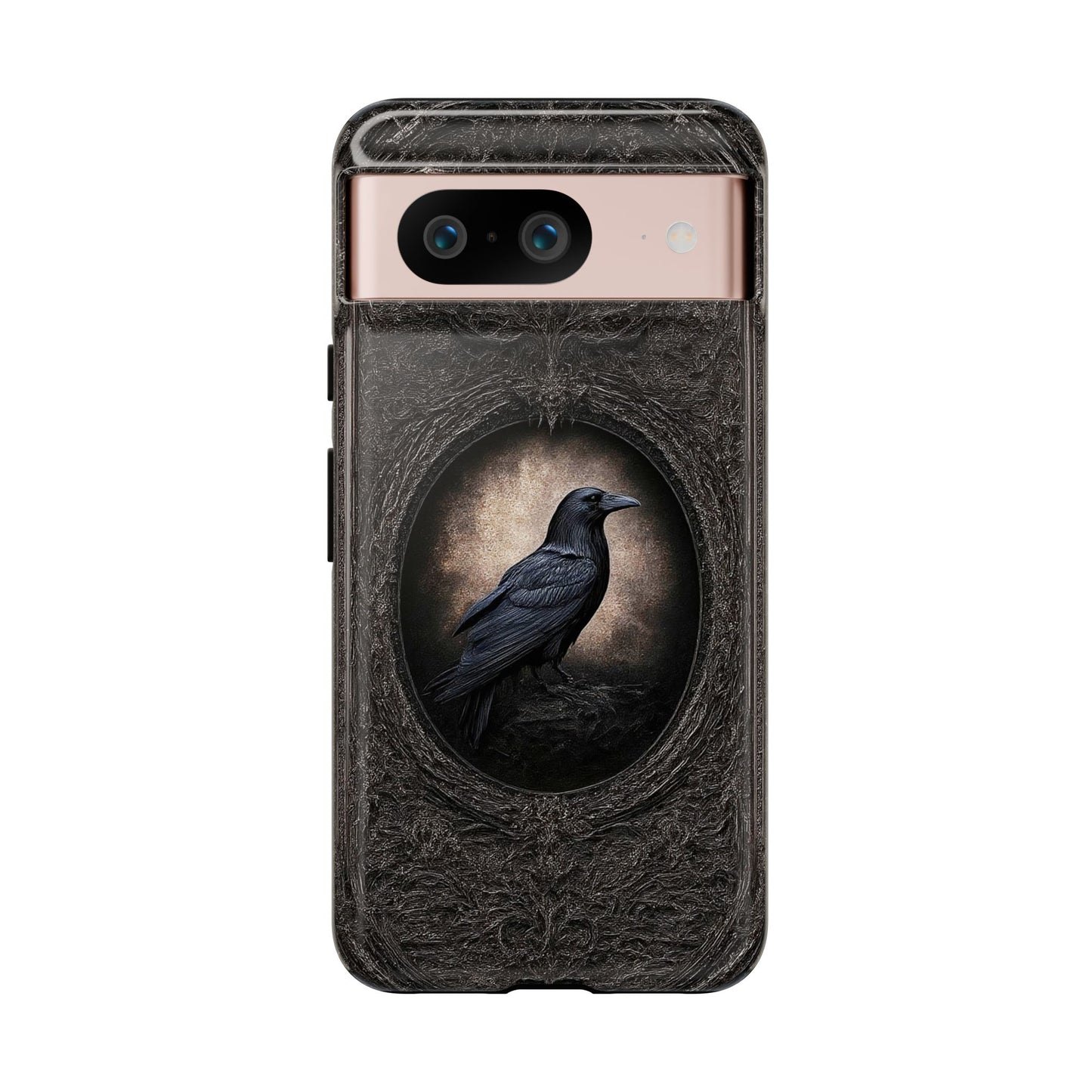 Gothic Raven Phone Case - Mysterious Dark Bird Design