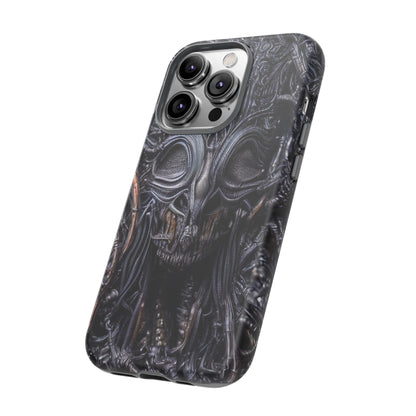 Biomechanical Horror 2 Phone Case – Futuristic Alien Horror Design for iPhone, Samsung Galaxy, and Google Pixel Devices