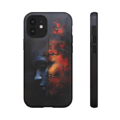 Abstract Duality Art Phone Case - Bold Modern Design