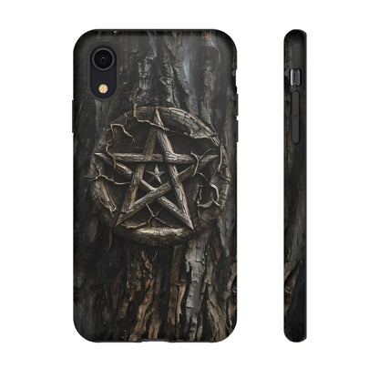 Pentacle Tree Phone Case – Wiccan Nature Magic Design for iPhone, Samsung Galaxy, and Google Pixel Devices