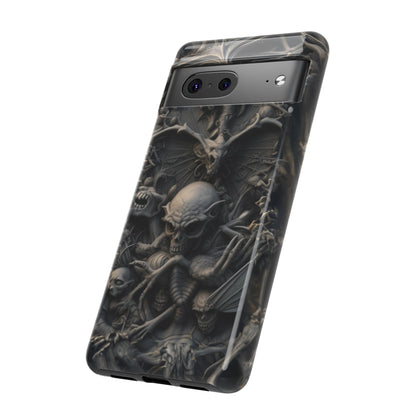 Those Who Dwell Below #1 Phone Case – Intricate Gothic Skeleton Design for iPhone, Samsung Galaxy, Google Pixel Devices