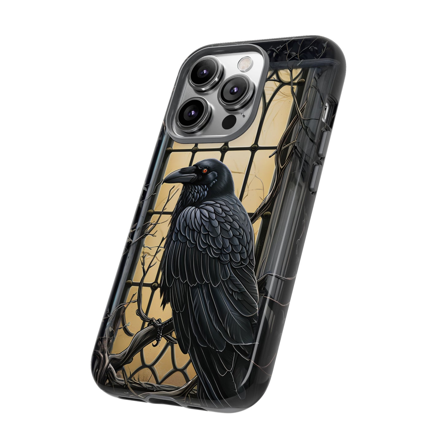 The Raven Phone Case – Edgar Allan Poe Inspired Gothic Design for iPhone, Samsung Galaxy, and Google Pixel Devices