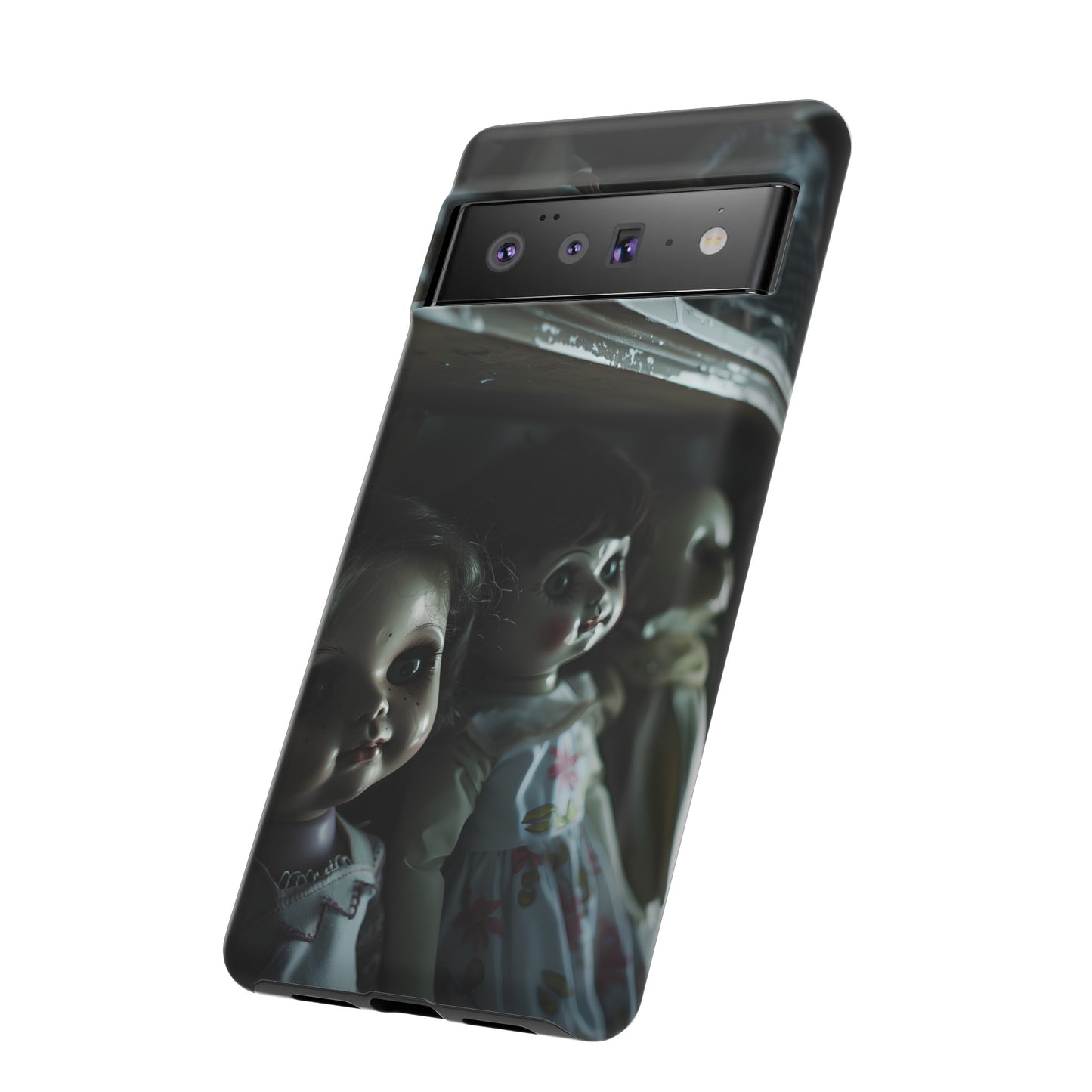 Creepy Dolls Phone Case – Eerie Vintage Doll Design for iPhone, Samsung Galaxy, and Google Pixel Devices