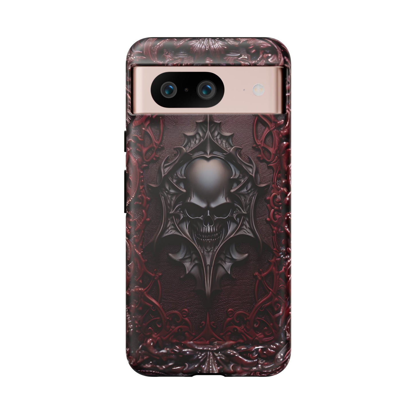 Vampiric Tough Phone Case – Gothic Skull Vampire Design for iPhone, Samsung Galaxy, and Google Pixel Devices