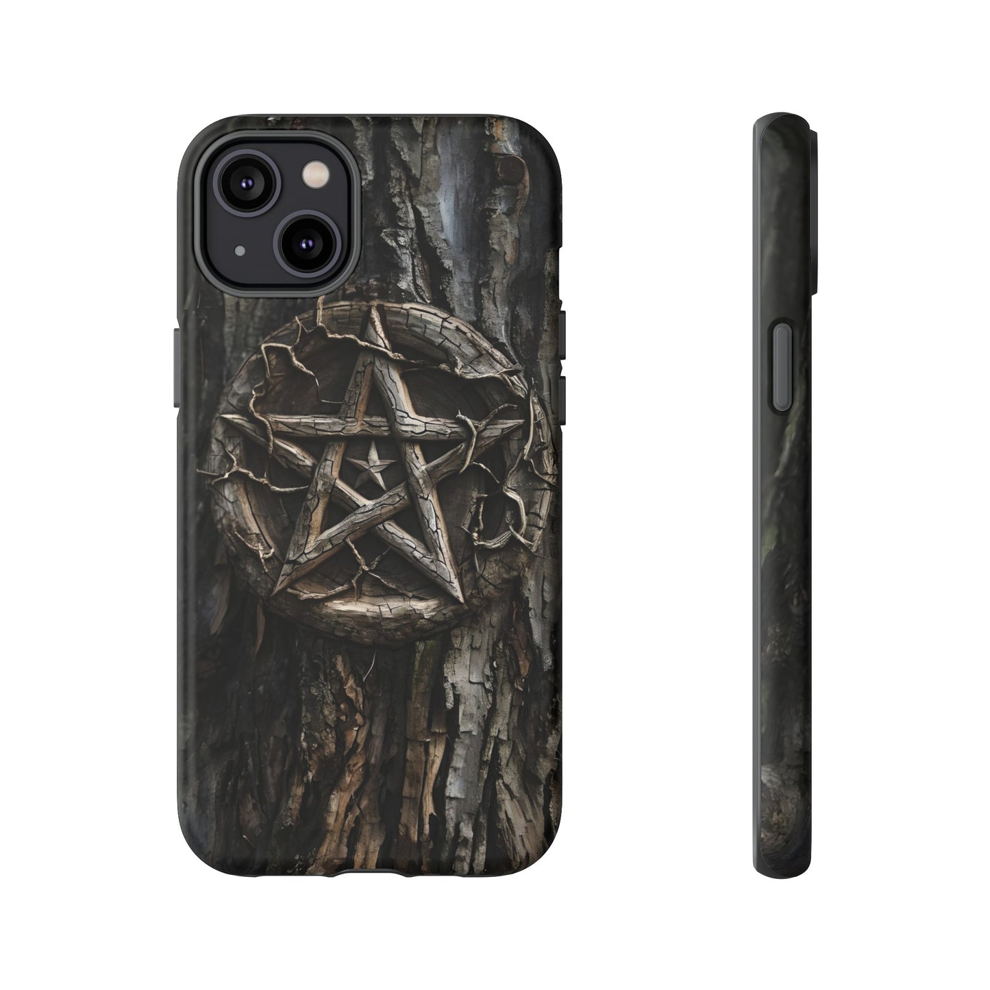 Pentacle Tree Phone Case – Wiccan Nature Magic Design for iPhone, Samsung Galaxy, and Google Pixel Devices