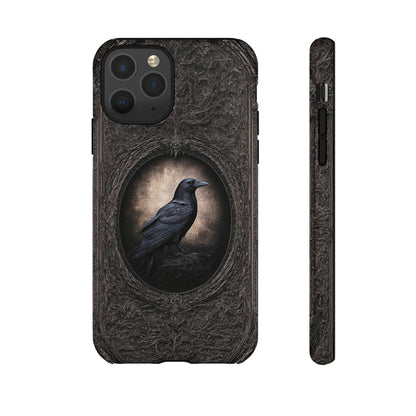 Gothic Raven Phone Case - Mysterious Dark Bird Design