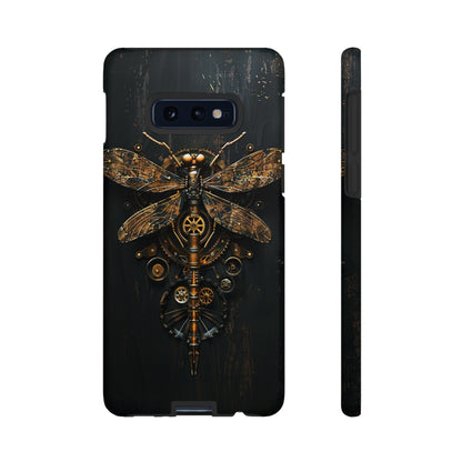 Steampunk Dragonfly Phone Case - Intricate Gear Design for iPhone, Samsung Galaxy, Google Pixel Devices