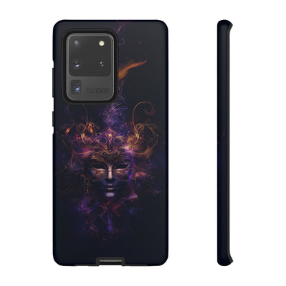 Elegant Masquerade Mask Phone Case for iPhone, Samsung Galaxy, and Google Pixel Devices - Mystical Design