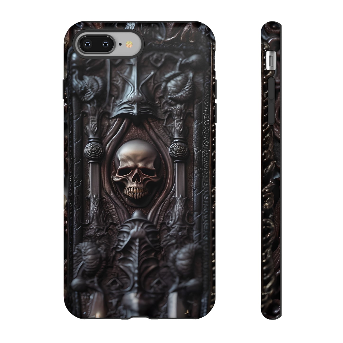 Dark Grimoire of Death Tough Phone Case – Gothic Skull Vampiric Design for iPhone, Samsung Galaxy, and Google Pixel Devices