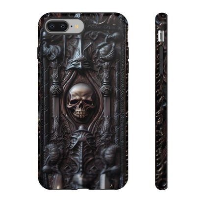 Dark Grimoire of Death Tough Phone Case – Gothic Skull Vampiric Design for iPhone, Samsung Galaxy, and Google Pixel Devices