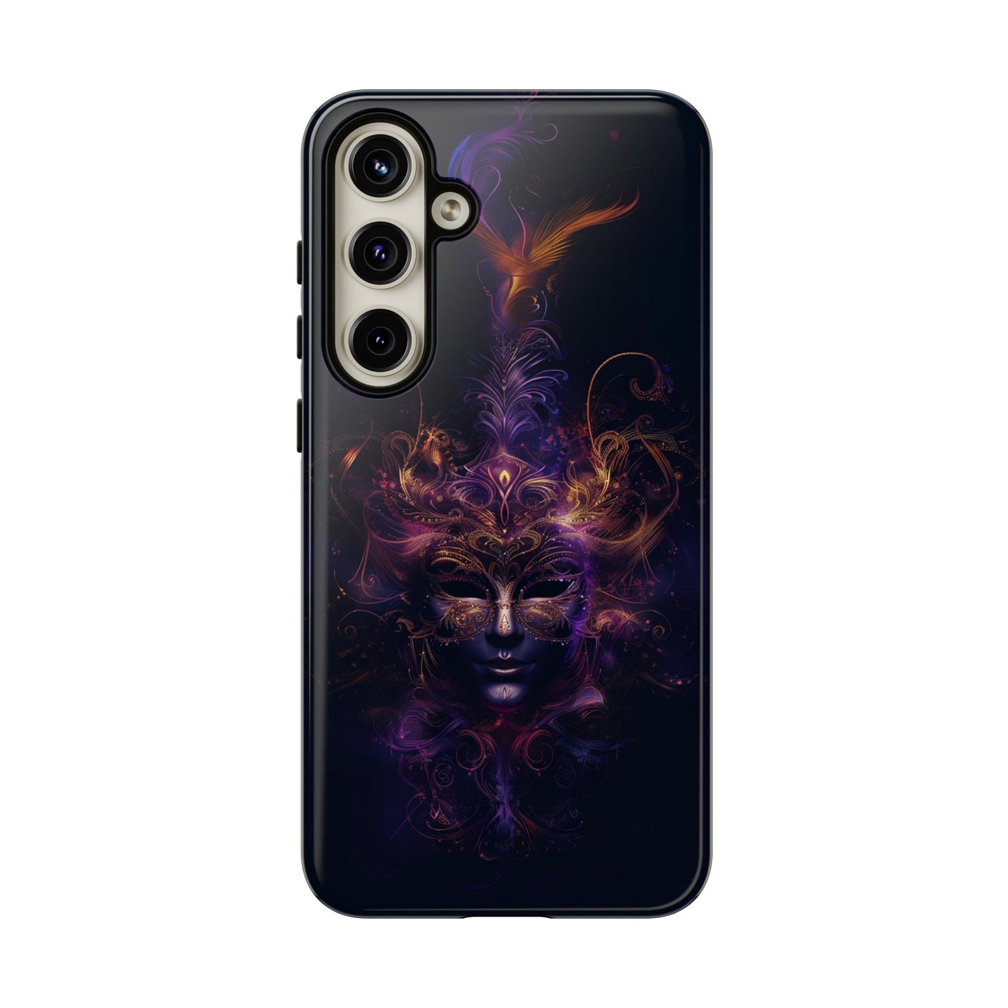 Elegant Masquerade Mask Phone Case for iPhone, Samsung Galaxy, and Google Pixel Devices - Mystical Design