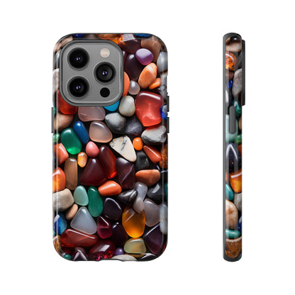 Colorful Stones Phone Case – Vibrant Polished Gemstone Design for iPhone, Samsung Galaxy, and Google Pixel Devices