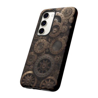 Gearworks 3 Phone Case – Steampunk Victorian Design with Gears and Clockwork for iPhone, Samsung Galaxy, and Google Pixel Devices