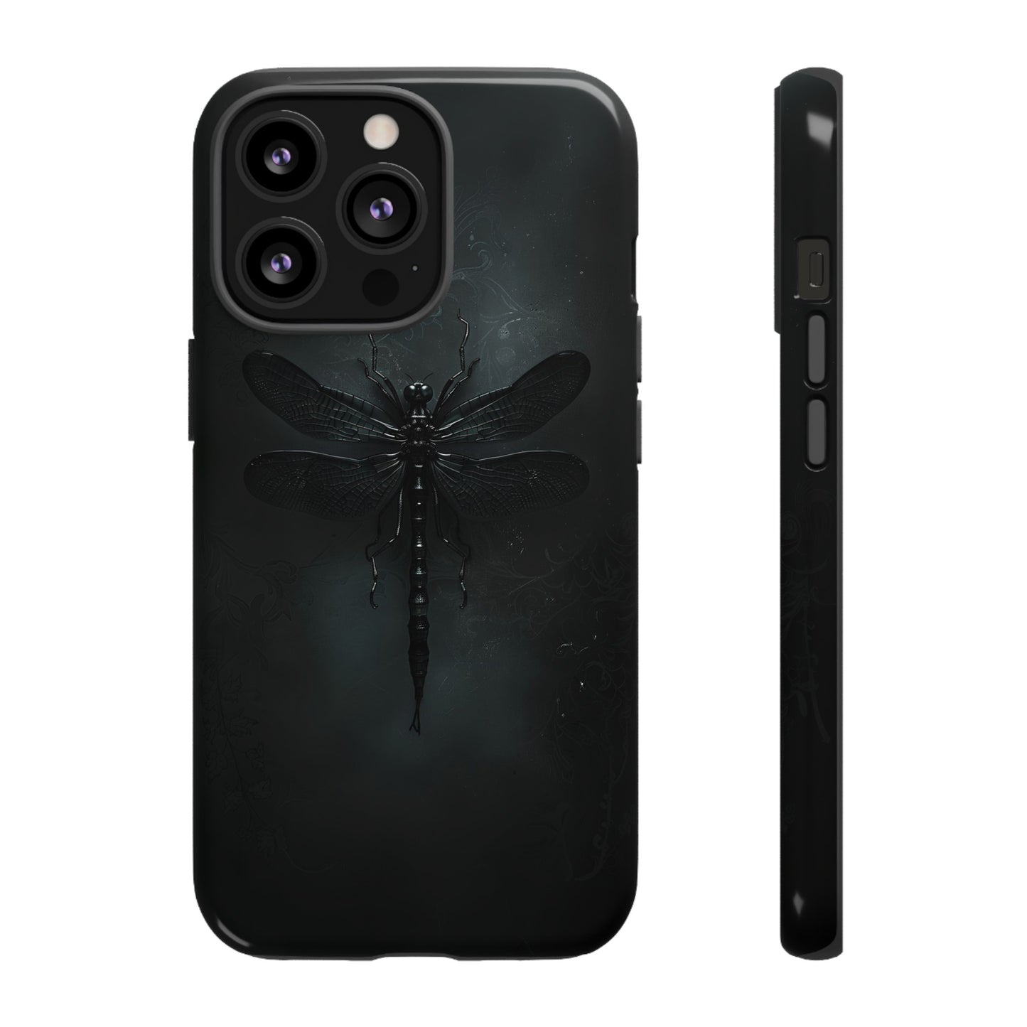 Gothic Dragonfly Phone Case – Dark Elegance Design for iPhone, Samsung Galaxy, and Google Pixel Devices