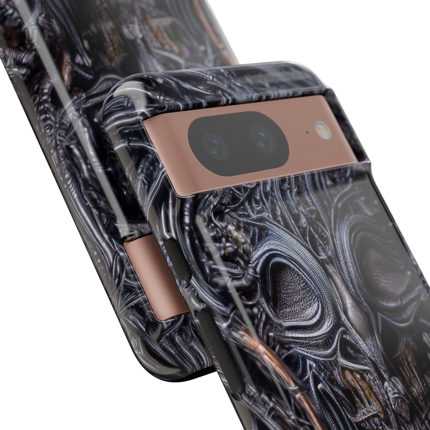 Biomechanical Horror 2 Phone Case – Futuristic Alien Horror Design for iPhone, Samsung Galaxy, and Google Pixel Devices