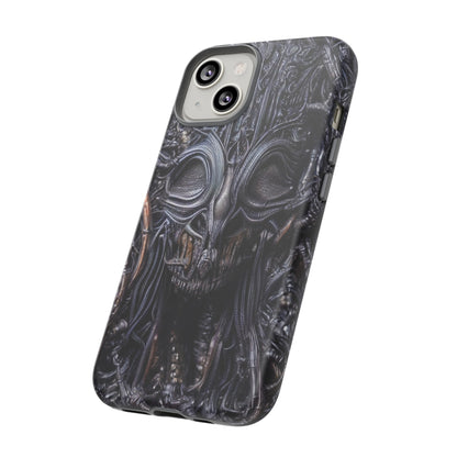 Biomechanical Horror 2 Phone Case – Futuristic Alien Horror Design for iPhone, Samsung Galaxy, and Google Pixel Devices