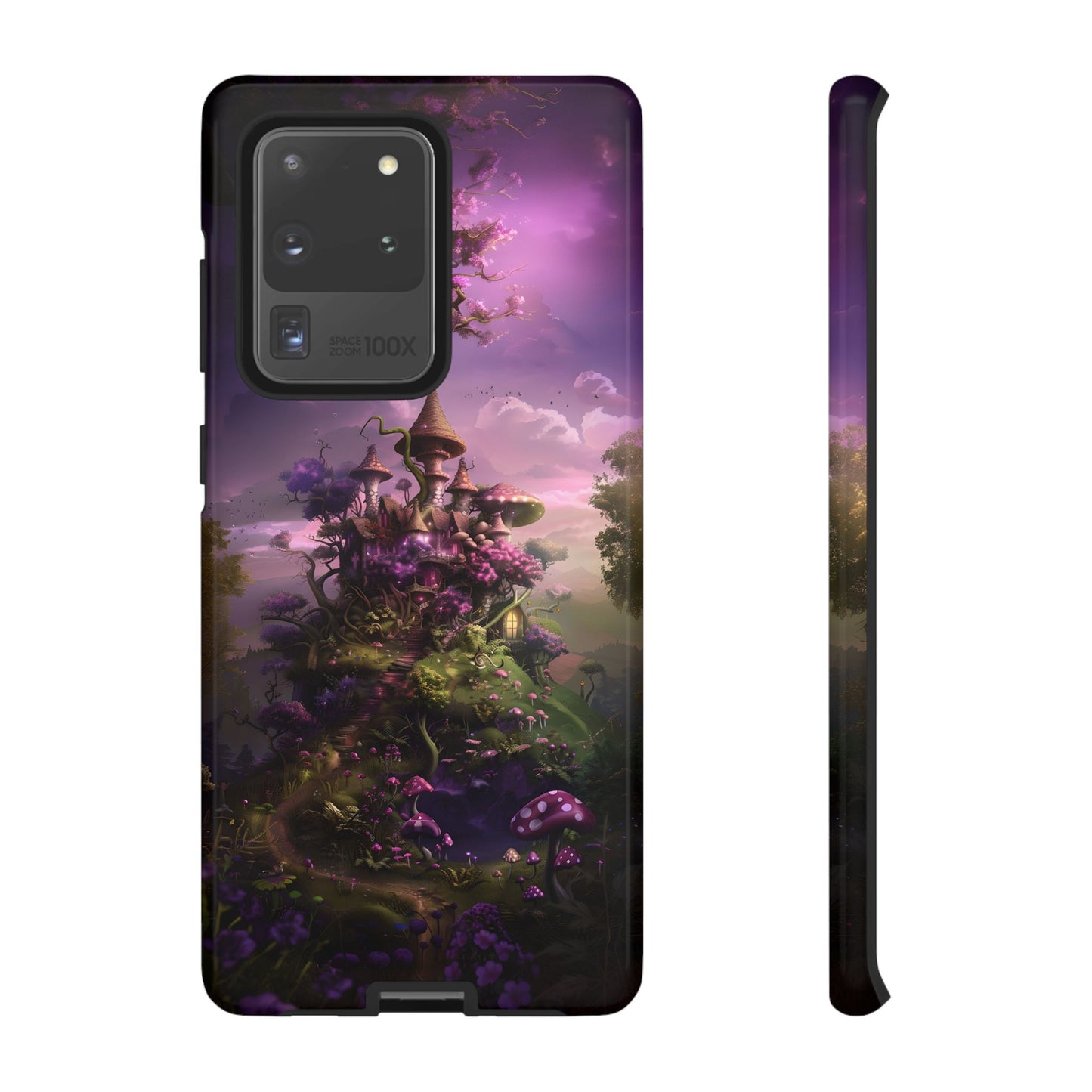 Enchanted Fairy Castle Phone Case - Magical Purple Fantasy Art for iPhone, Samsung Galaxy and Google Pixel Devices