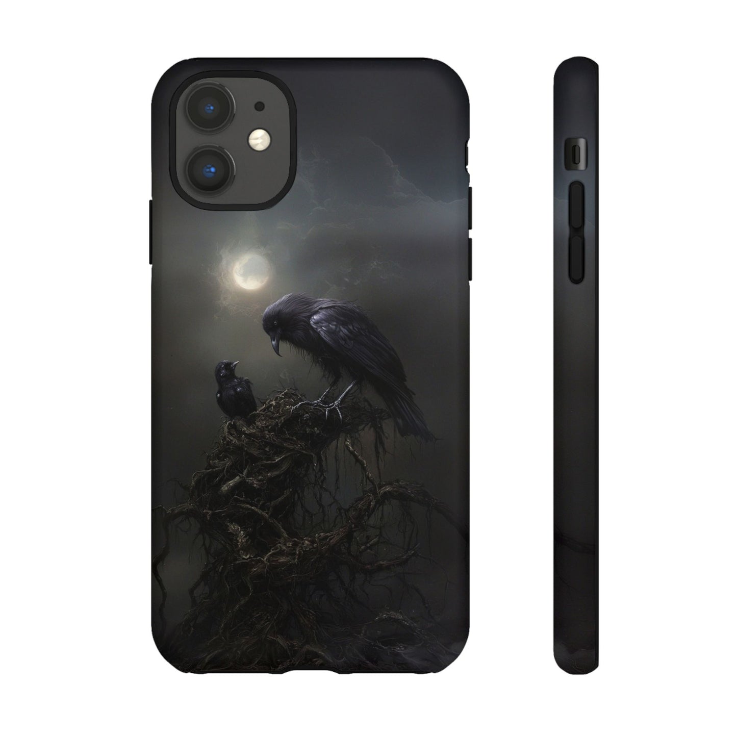 Gothic Raven Phone Case - Dark Crow Art for iPhone, Samsung Galaxy, and Google Pixel Devices