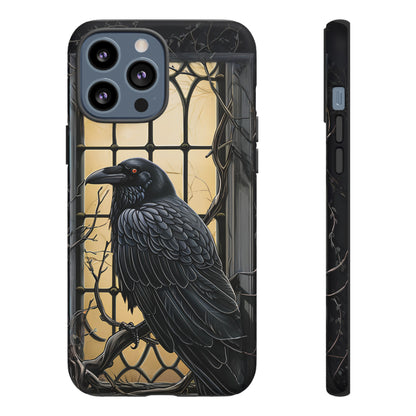 The Raven Phone Case – Edgar Allan Poe Inspired Gothic Design for iPhone, Samsung Galaxy, and Google Pixel Devices