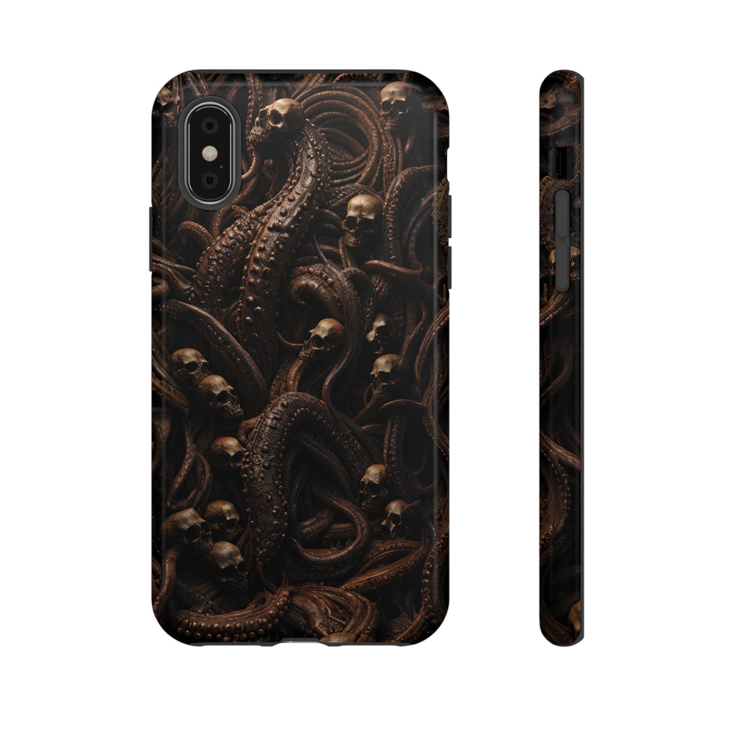 Skulls and Tentacles Phone Case – Lovecraftian Horror Design for iPhone, Samsung Galaxy, and Google Pixel Devices