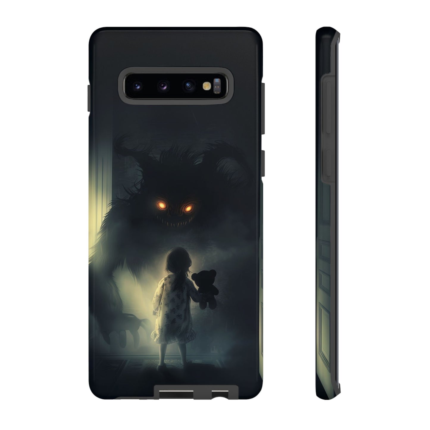 A Child Facing A Terrifying Monster Phone Case - for iPhone, Samsung Galaxy, and Google Pixel Devices