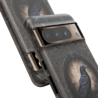Gothic Raven Phone Case - Mysterious Dark Bird Design