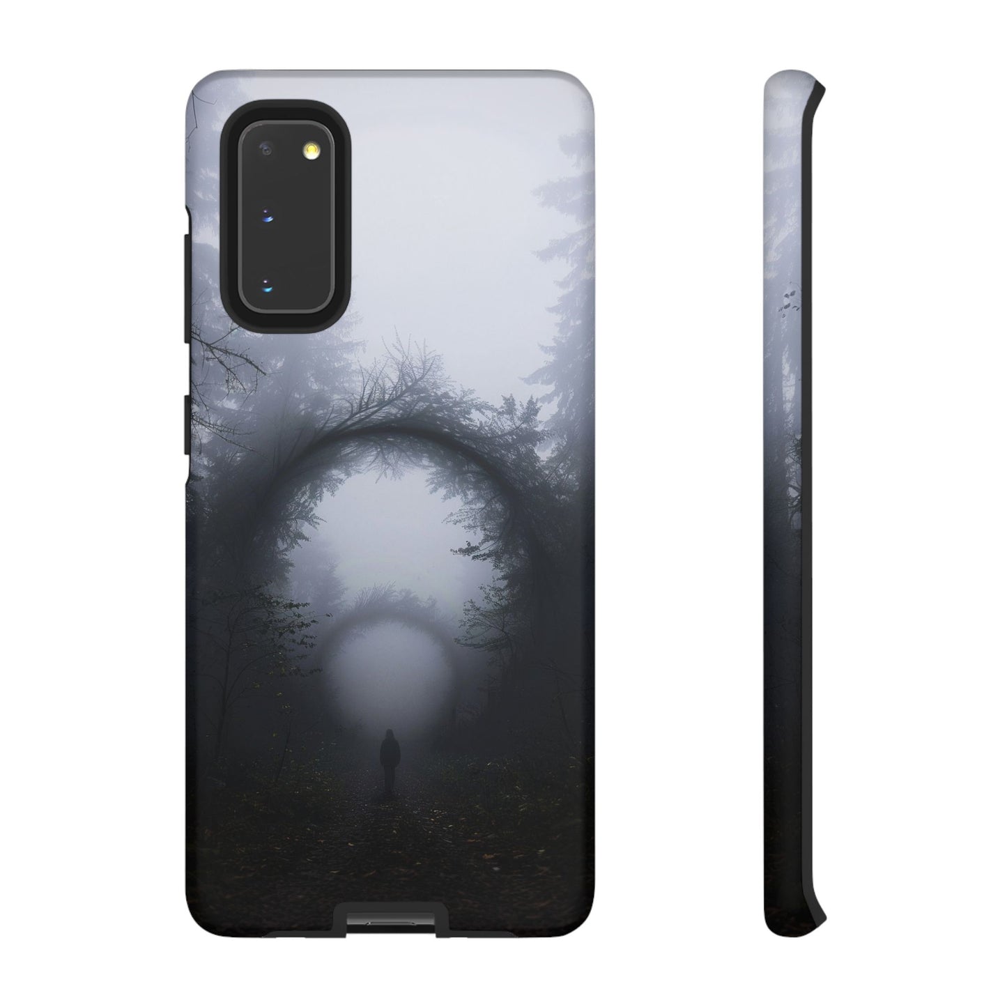 Mystical Forest Portal Phone Case - Atmospheric Foggy Path with Enchanted Tunnel For iPhone, Samsung Galaxy, and Google Pixel Devices.