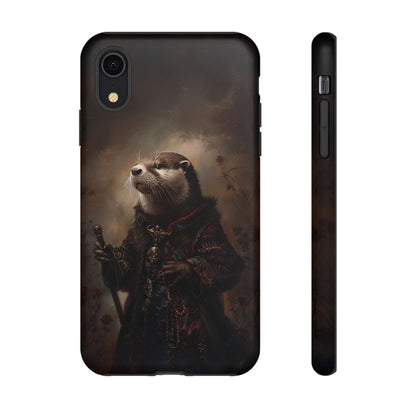 Noble Otter King Phone Case - Vintage Gothic Animal Art Design for iPhone, Samsung Galaxy, and Google Pixel Devices