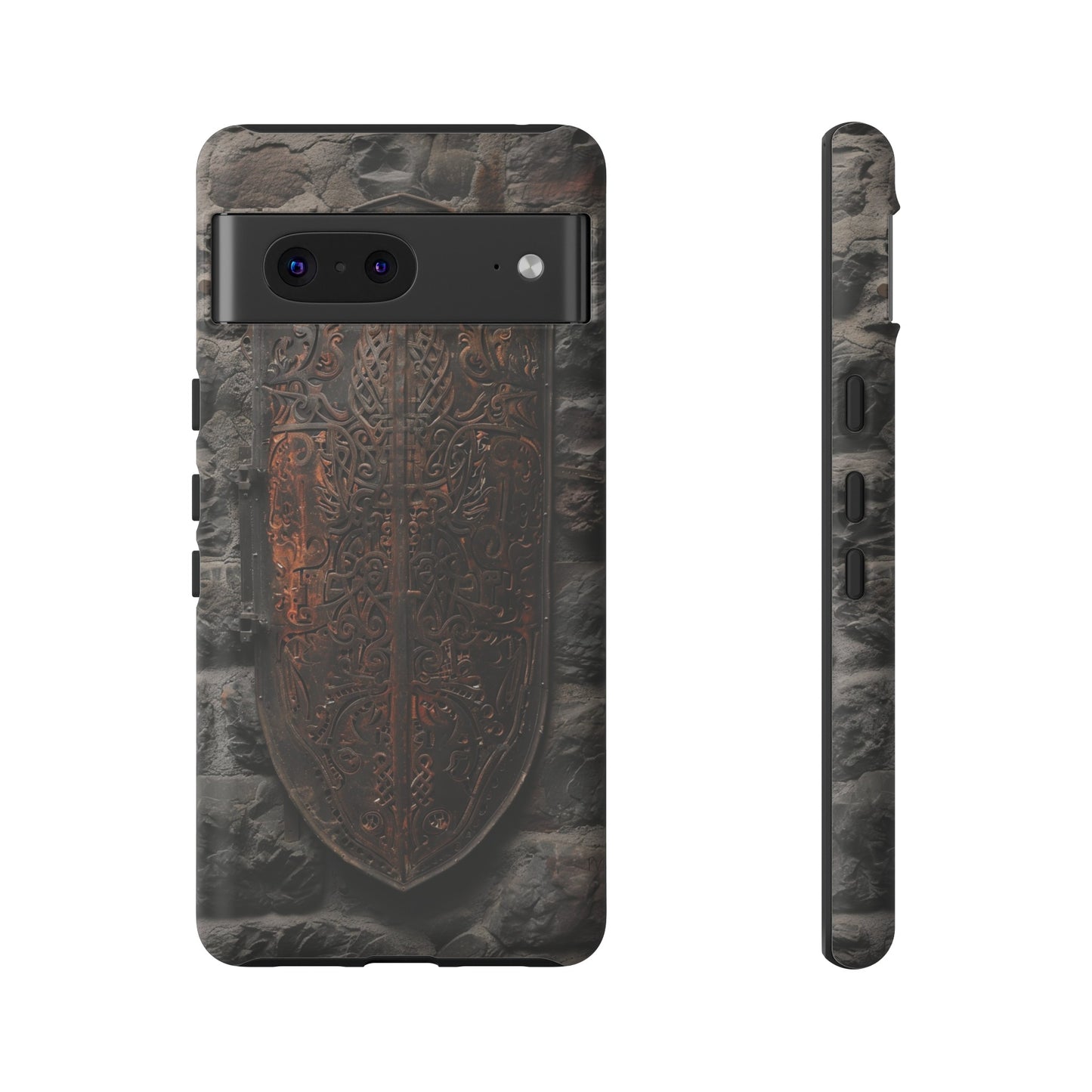 Medieval Shield Phone Case - Ornate Ancient Armor Design for iPhone and Samsung Galaxy Devices