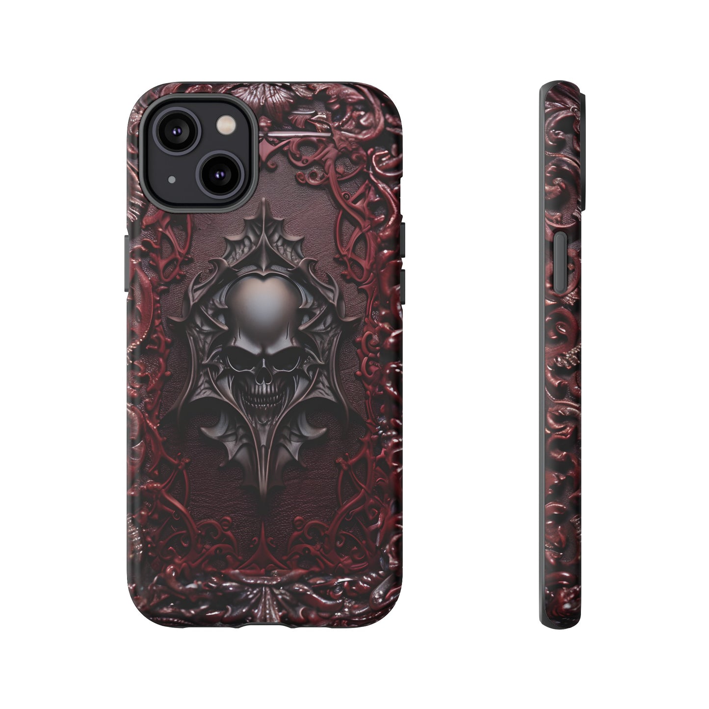 Vampiric Tough Phone Case – Gothic Skull Vampire Design for iPhone, Samsung Galaxy, and Google Pixel Devices