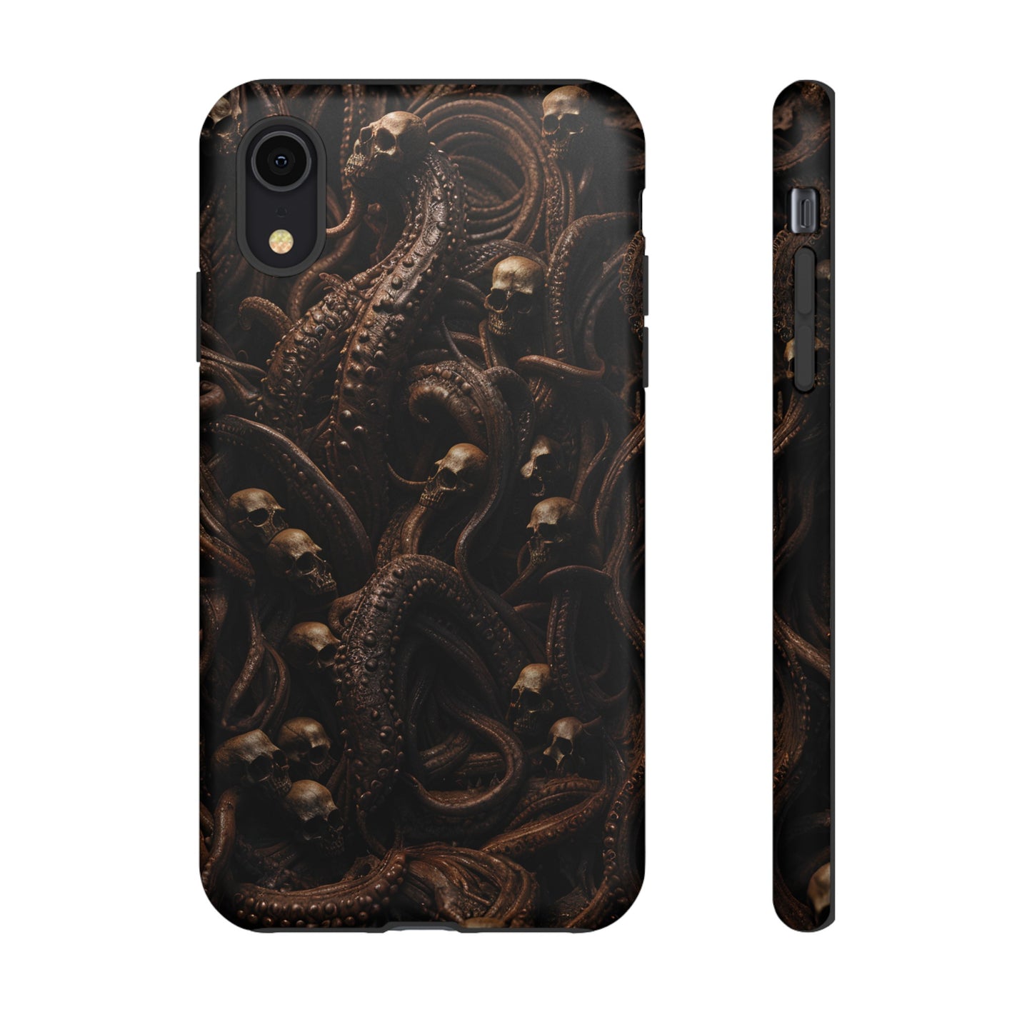 Skulls and Tentacles Phone Case – Lovecraftian Horror Design for iPhone, Samsung Galaxy, and Google Pixel Devices