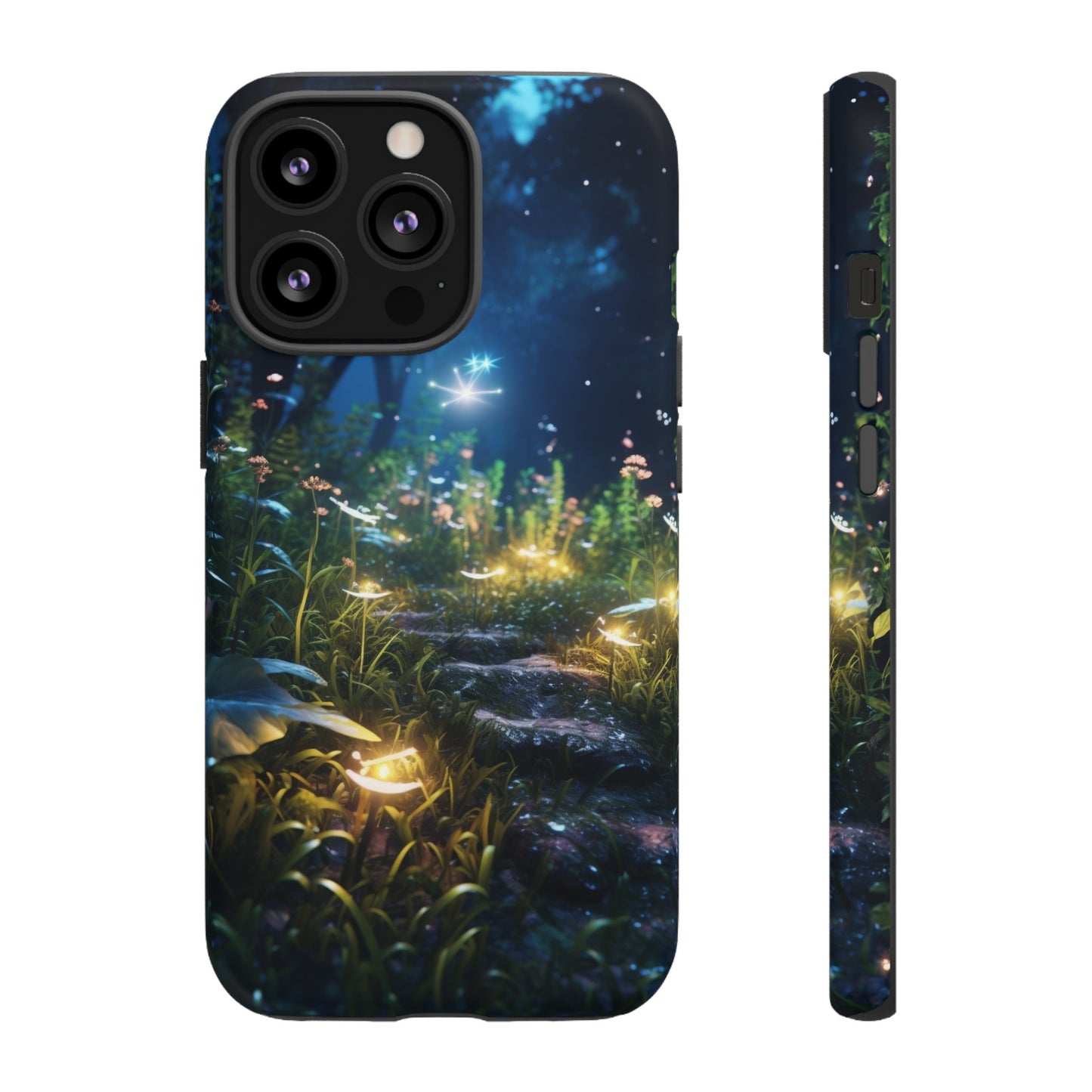 Fireflies in the Forest Tough Phone Case – Enchanting Summer Night Design for iPhone, Samsung Galaxy, and Google Pixel Devices