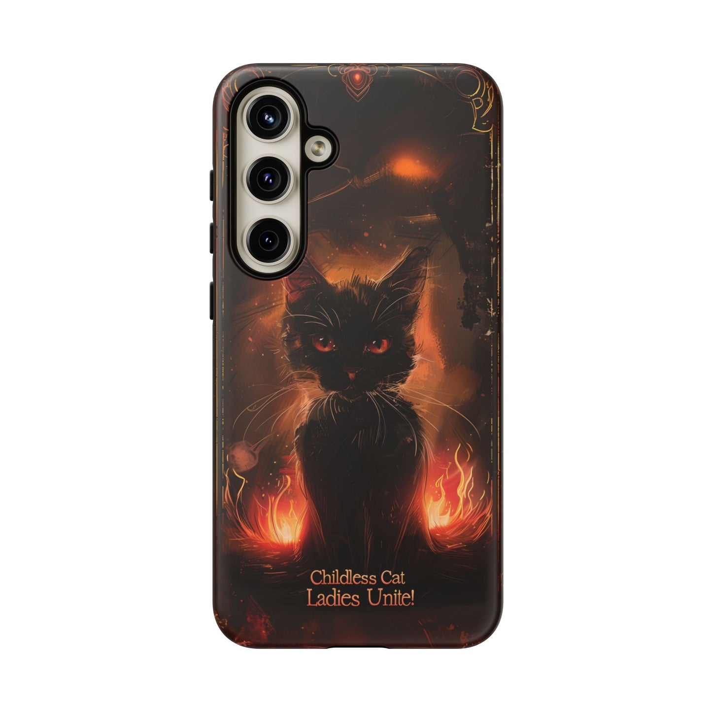 Childless Cat Ladies Unite Phone Case - Gothic Black Cat For iPhone, Samsung Galaxy, and Google Pixel Devices