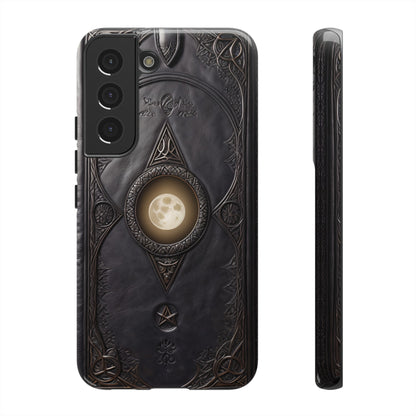 Moon Case Tough Phone Case – Fantasy Art Leather Book Design for iPhone, Samsung Galaxy, and Google Pixel Devices