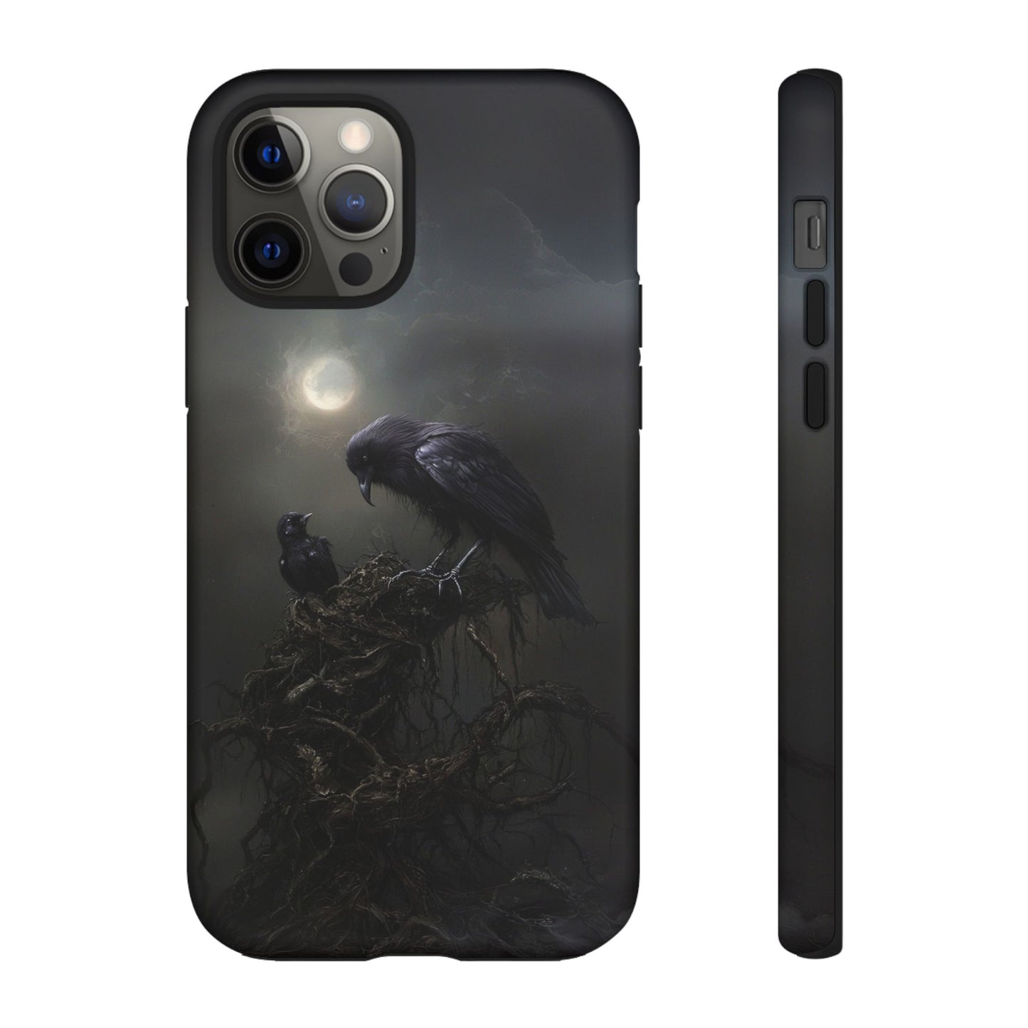 Gothic Raven Phone Case - Dark Crow Art for iPhone, Samsung Galaxy, and Google Pixel Devices