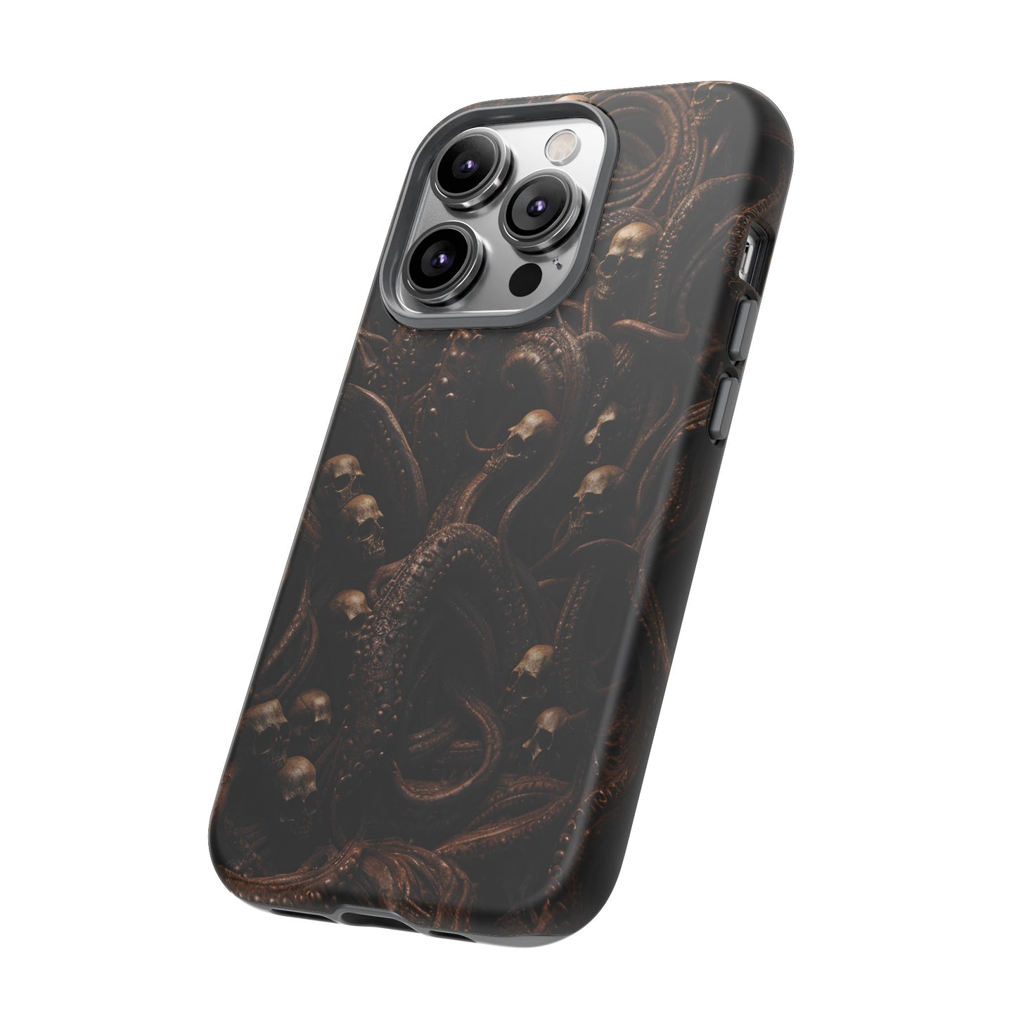 Skulls and Tentacles Phone Case – Lovecraftian Horror Design for iPhone, Samsung Galaxy, and Google Pixel Devices