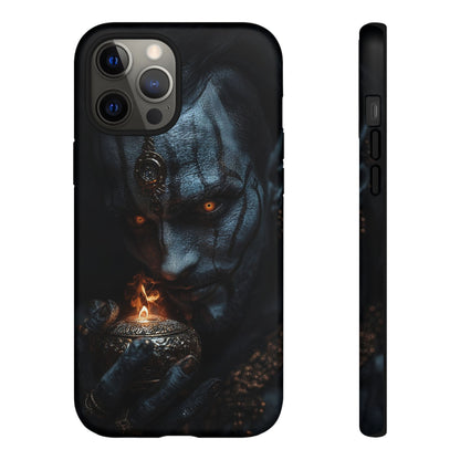 Dark Djinn Warrior Phone Case - Intricate Fantasy Art Protective Cover for iPhone, Samsung Galaxy, and Google Pixel Devices