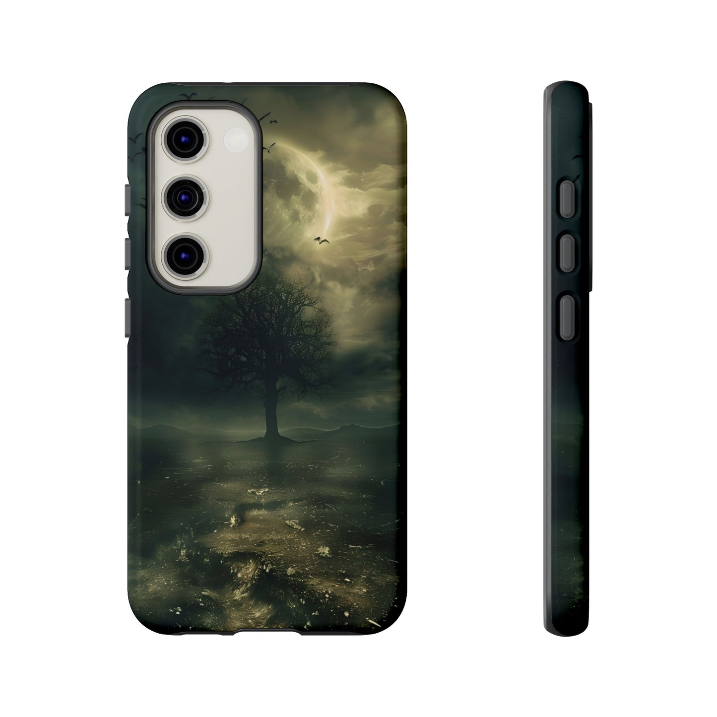 The Tree of Desolation Phone Case – Dark Fantasy Gothic Art with Full Moon for iPhone, Samsung Galaxy, and Google Pixel Devices