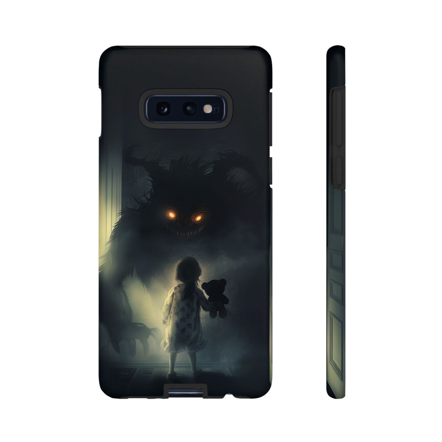 A Child Facing A Terrifying Monster Phone Case - for iPhone, Samsung Galaxy, and Google Pixel Devices