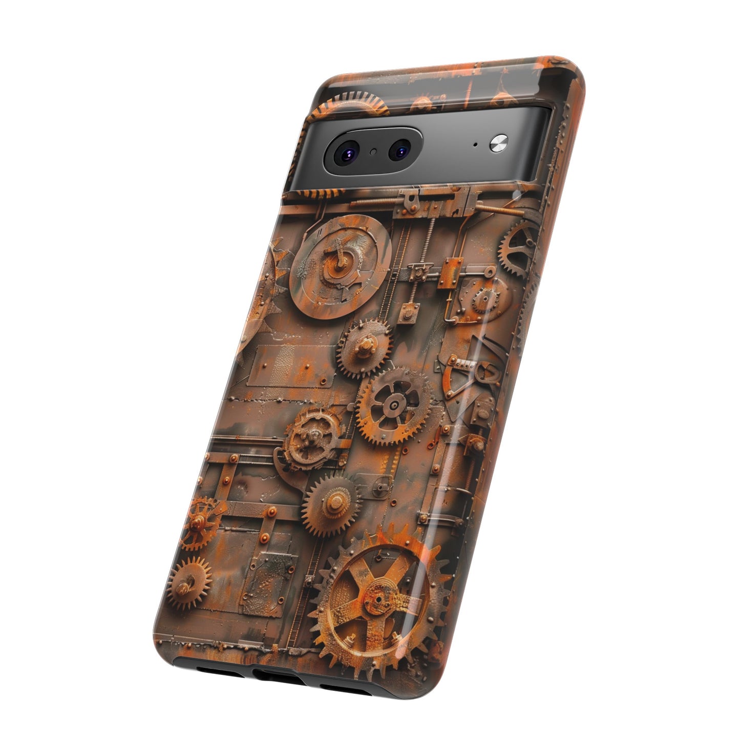 Rusted Steampunk Gearworks Phone Case for iPhone, Samsung Galaxy, and Google Pixel Devices