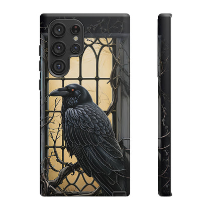 The Raven Phone Case – Edgar Allan Poe Inspired Gothic Design for iPhone, Samsung Galaxy, and Google Pixel Devices