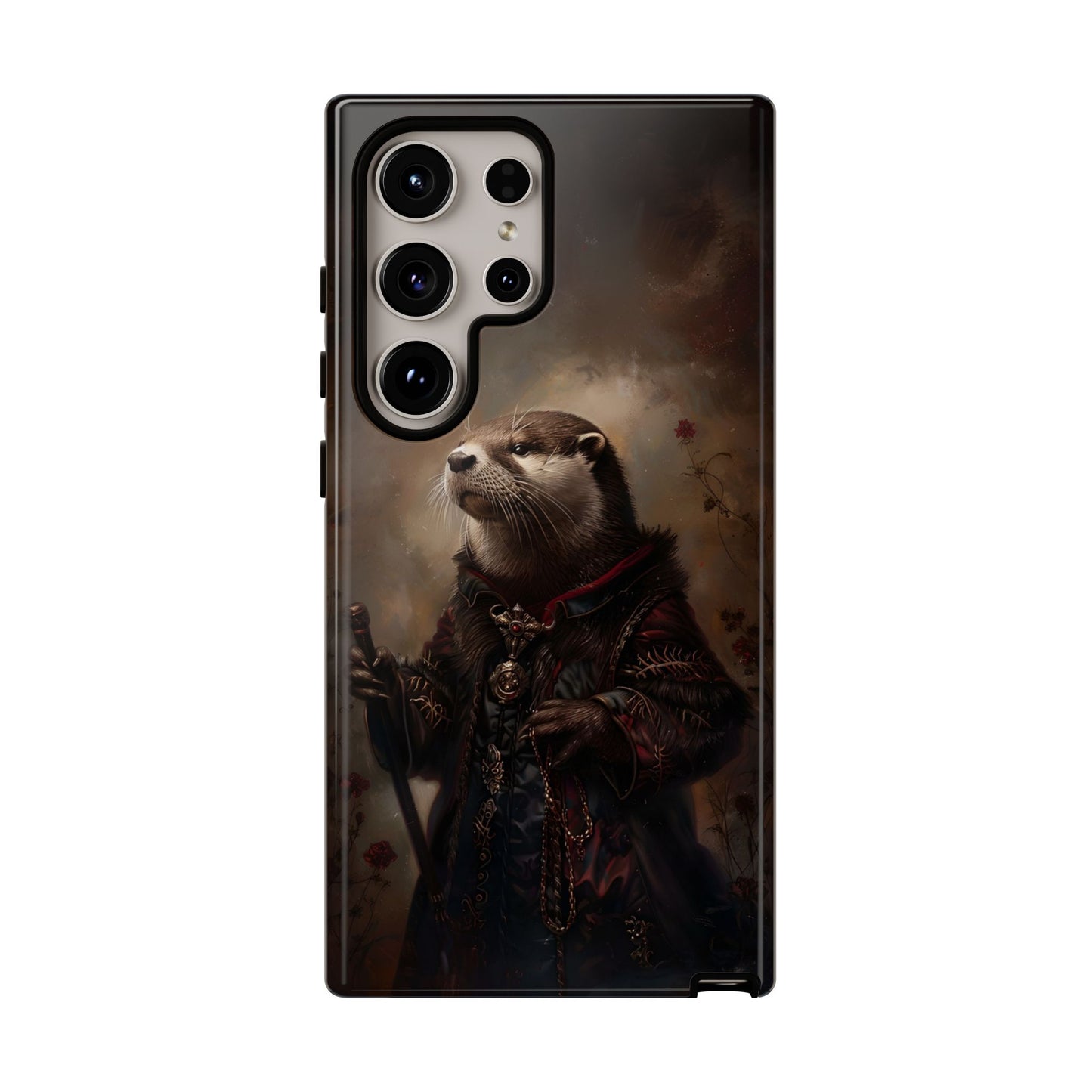 Noble Otter King Phone Case - Vintage Gothic Animal Art Design for iPhone, Samsung Galaxy, and Google Pixel Devices