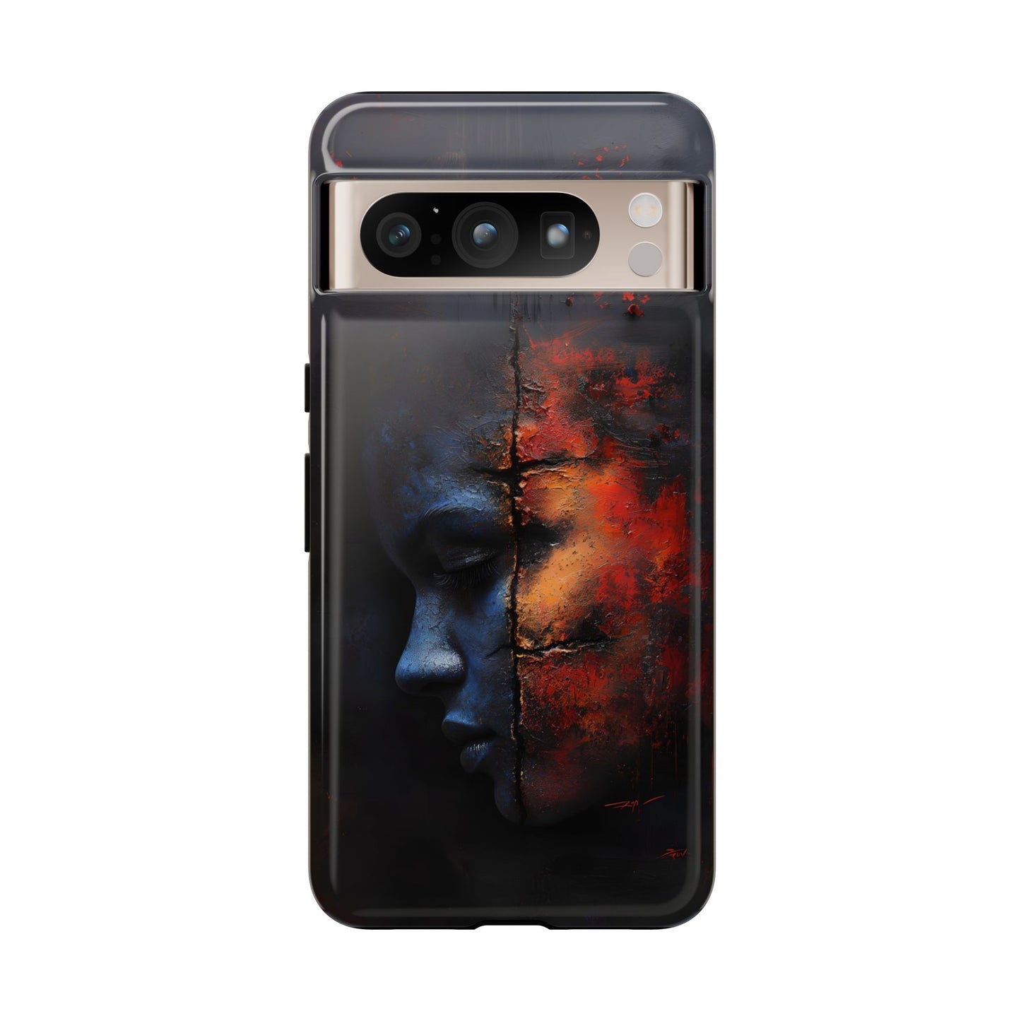 Abstract Duality Art Phone Case - Bold Modern Design