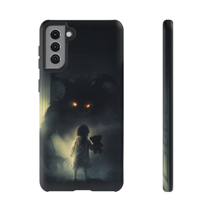 A Child Facing A Terrifying Monster Phone Case - for iPhone, Samsung Galaxy, and Google Pixel Devices