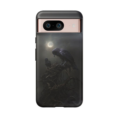 Gothic Raven Phone Case - Dark Crow Art for iPhone, Samsung Galaxy, and Google Pixel Devices