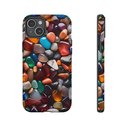 Colorful Stones Phone Case – Vibrant Polished Gemstone Design for iPhone, Samsung Galaxy, and Google Pixel Devices