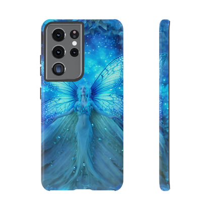 Blue Cosmic Fairy Phone Case – Enchanting Fae Design for iPhone, Samsung Galaxy, and Google Pixel Devices